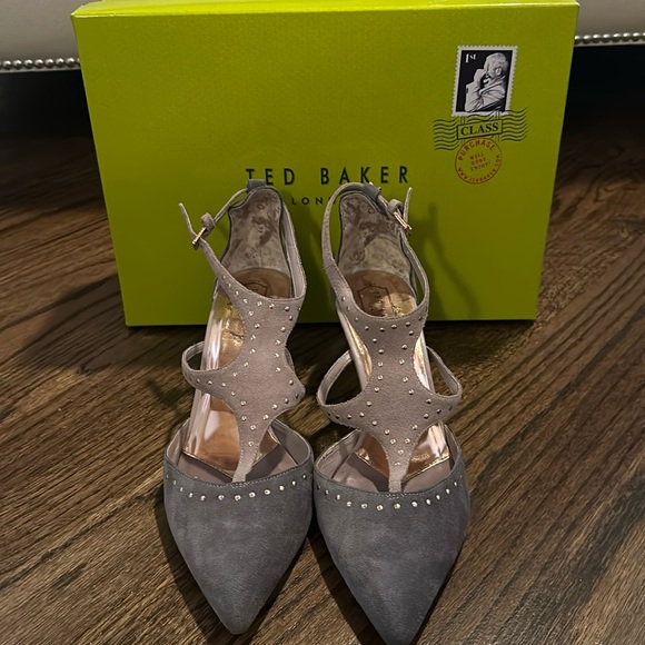 Ted baker Dvaita Grey kitten heel - Picture 1 of 5